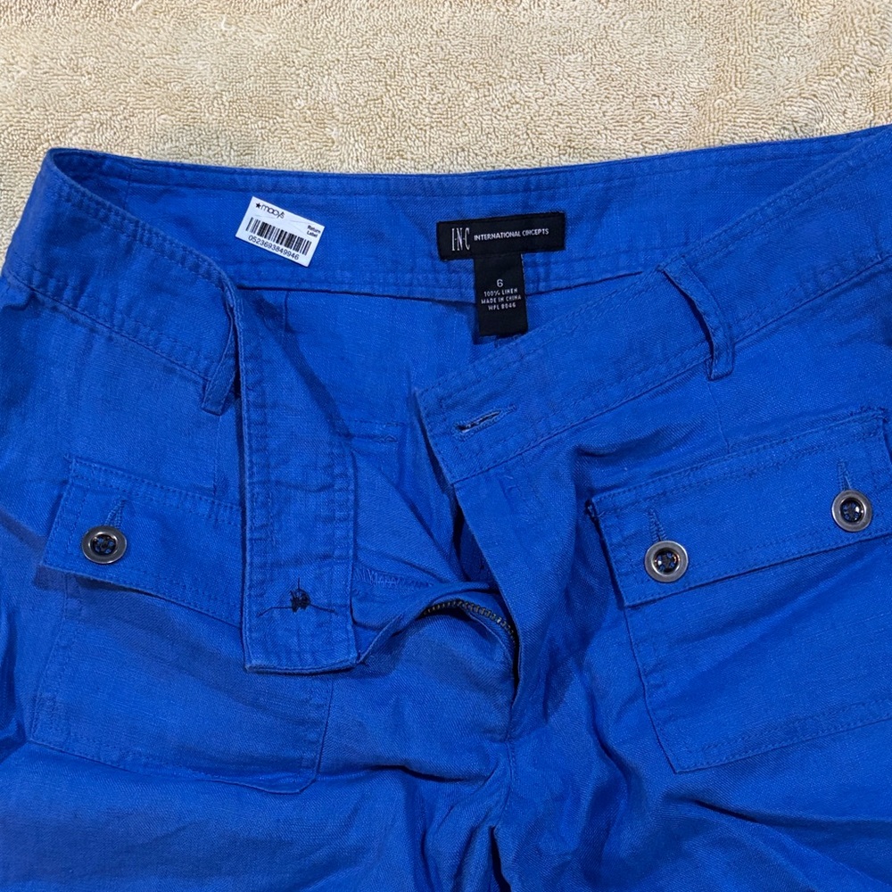 INC International Concepts Bright Blue Utility Shorts